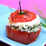 tomates farcies tiedes a la vache qui rit et aux herbes fraiches