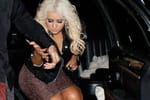Christina Aguilera, femme-sandwich