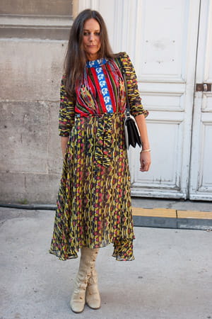 a la sortie du défilé isabel marant 