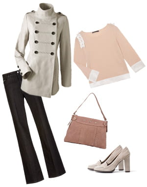 top d'ekyog (115 euros), manteau des 3 suisses (109,90 euros), sac de poisson