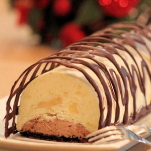 bûche glacée ananas et chocolat