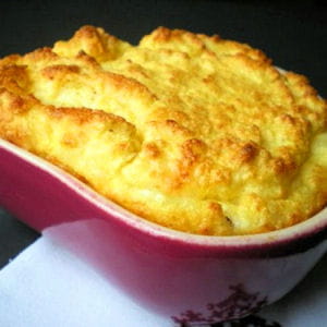 soufflé raclette au chou-fleur