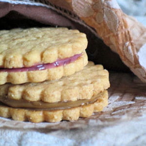 sablés ganache framboise et ganache café
