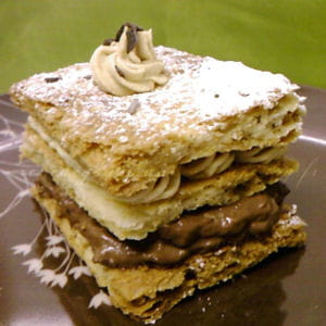 mille-feuille au café et au chocolat
