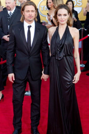 angelina jolie font la paire avec élégance lors de la soirée des screen actors