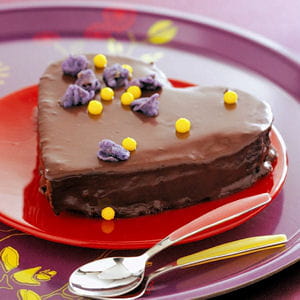 gâteau coeur tendre au chocolat 