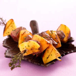 brochettes de canard aux nectarines 