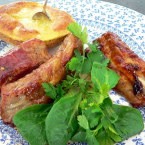 travers de porc au caramel
