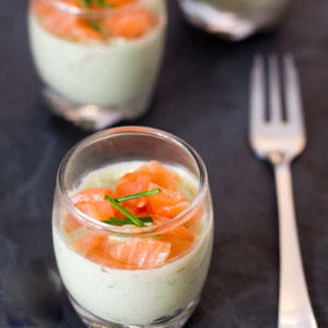 verrines avocat saumon fumé