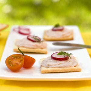 crackers de coraya saumon & st môret et radis 