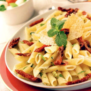 pennes aux tomates séchées et mascarpone 
