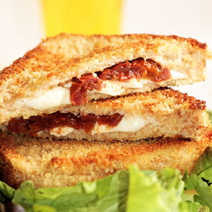 croque pané tomate mozzarella 