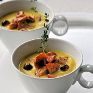 velouté de butternut aux chanterelles