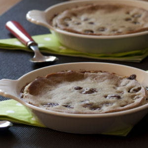 clafoutis sans oeuf et sans gluten au thé matcha