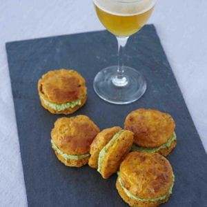 mini whoopies tomates séchées et crème d'avocat