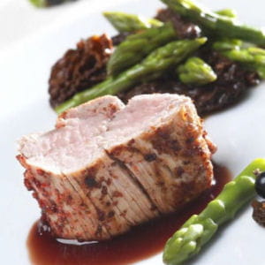filet de veau cuit à basse température à la moutarde