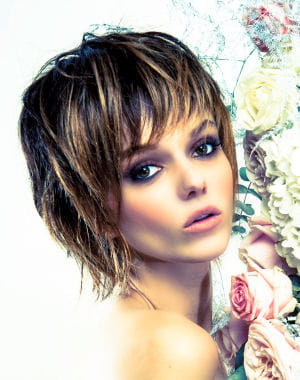 coiffure courte avec balayage