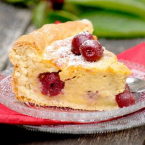 tarte brioch&eacute;e aux cerises 