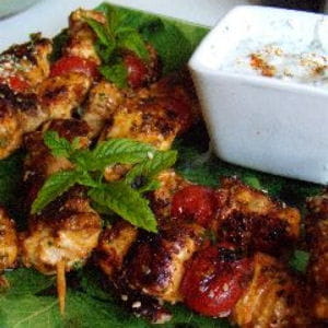 brochettes de dinde marinée aux épices