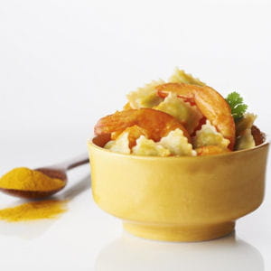 crevettes créoles aux ravioles du dauphiné
