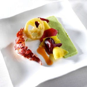 homard à la tomate verte
