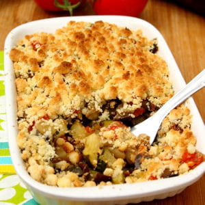 crumble aux légumes du soleil