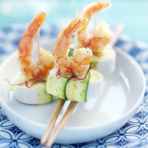 sushi en cas de caprice courgette et crevettes grillées