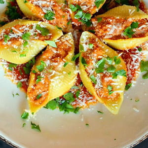 conchiglioni farcis au thon et au chèvre 