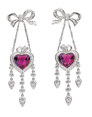 boucles d'oreilles 'cœur romantique' de dior joaillerie