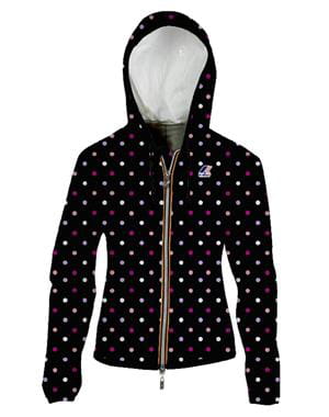 le retour du k-way. modèle lily noir à pois.