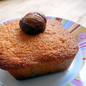 muffins à la châtaigne, coeur crème de marrons