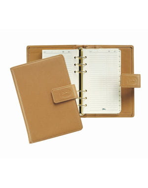 l'agenda en cuir beige