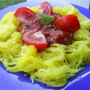 courgettes spaghetti à la bolognaise.