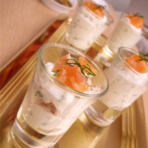  verrine de saumon fumé et ricotta 