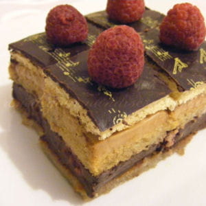 opéra revisité, choco-framboise et café-mascarpone