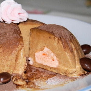 parfait glacé au café et aux meringues