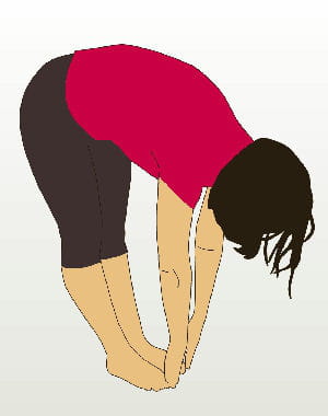 si vous n'êtes pas très souple ne vous forcez par à toucher vos pieds.