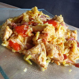 marmite de poulet au riz à l'espagnole
