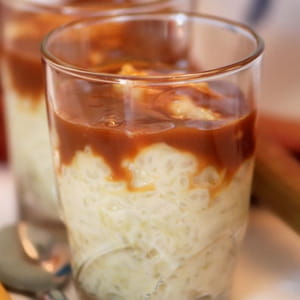 riz au lait à la rhubarbe