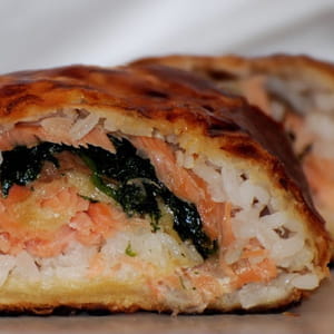 feuilleté au saumon fumé