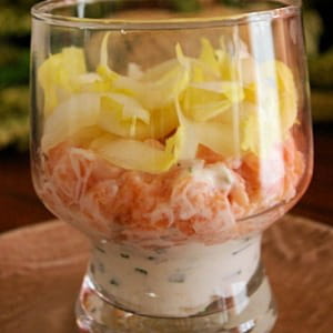 verrines légères de saumon aux endives