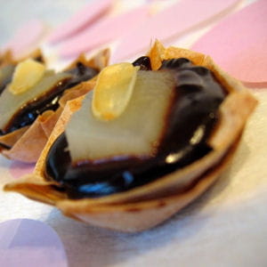 bouchées poire chocolat à la fève tonka