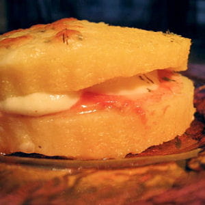 croque polenta façon pizza