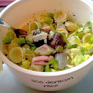 salade de pâtes aux antipasti misti
