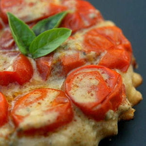mini tatin aux tomates cerises et au roquefort