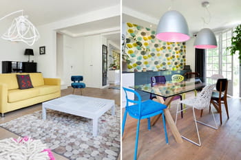Fantaisie color&eacute;e dans une maison lumineuse
