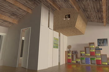 Une cabane dans une chambre d'enfant