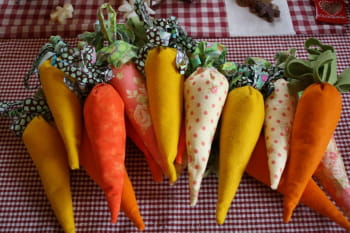 Couture : fabriquer des carottes en tissu