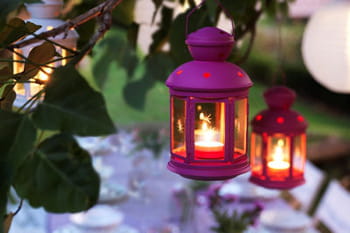 Plein feu sur les luminaires pour le jardin