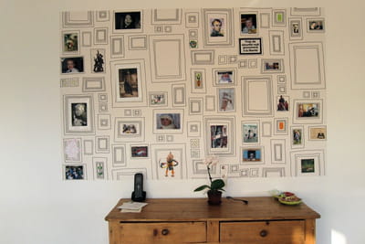 papier peint imprimé de cadres photos vides